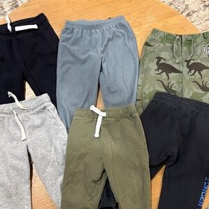 6 Kids' Assorted Color Jogger Pants size 18 months